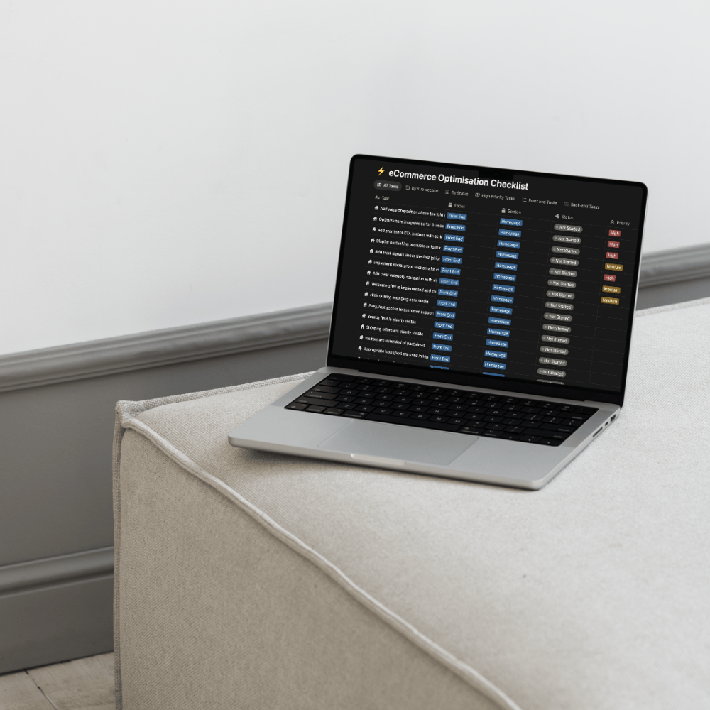 eCommerce Optimisation Checklist